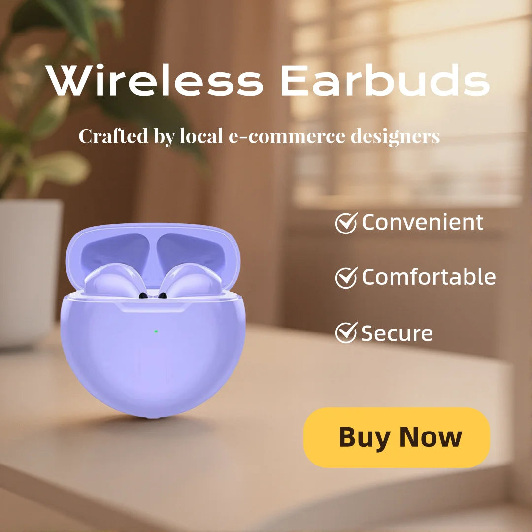 True Wireless Half‑In‑Ear Bluetooth Earbuds with Touch Control, HiFi Stereo, Sport Design