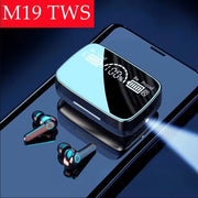 M19 Wireless True Wireless Earbuds with Touch Control, LED Display, Waterproof, Mic
