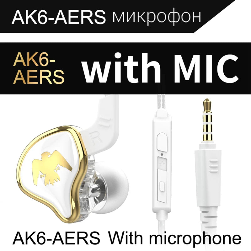 Wired In-Ear Earphones with Microphone, Hi‑Fi Bass and Noise Cancelling for Sport and Gaming