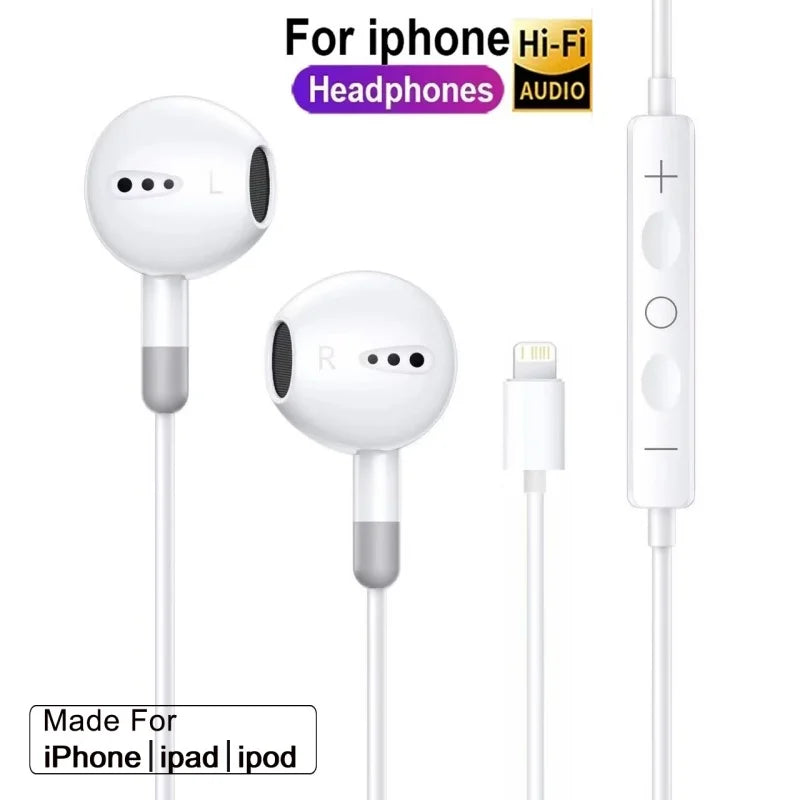 Wired In-Ear Earbuds with 3.5mm Plug – Compatible with iPhone 12‑15, Samsung and Xiaomi