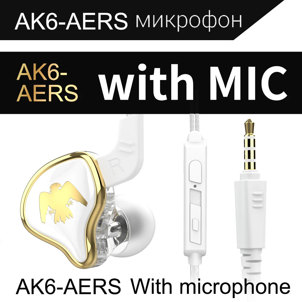 Copper‑Driver Wired In‑Ear Earphones with 3.5 mm Plug and Mic