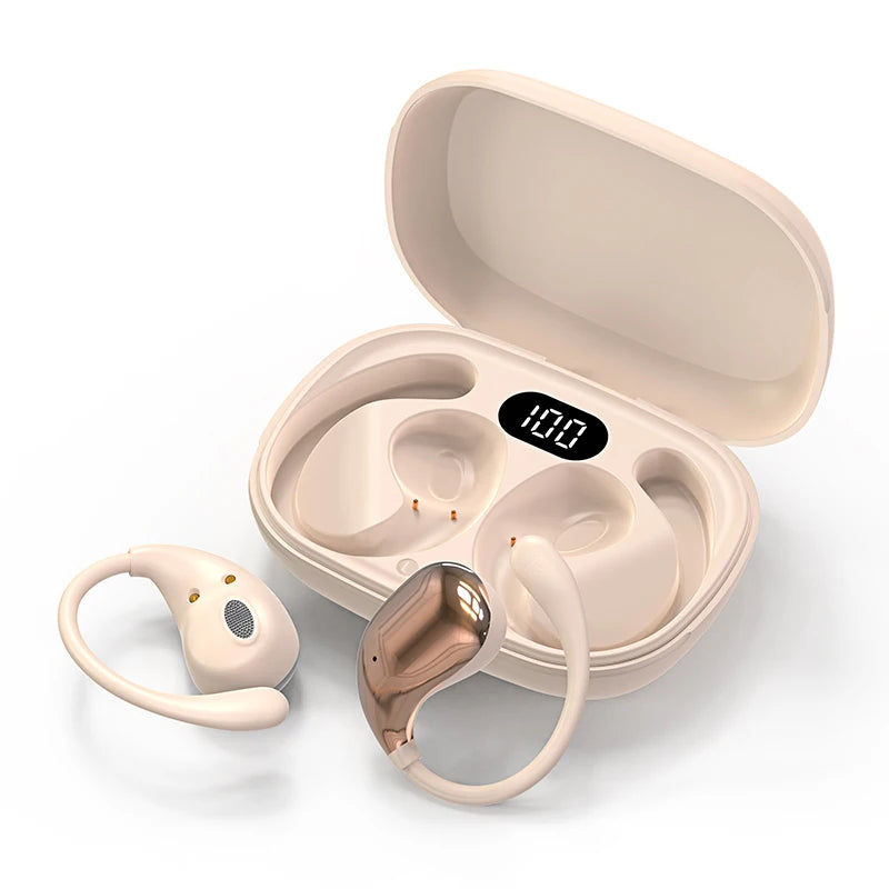 Bluetooth 5.4 Ear‑Hook Wireless Earbuds TWS with Hi‑Fi Stereo, Waterproof Design, LED Display and Long Standby