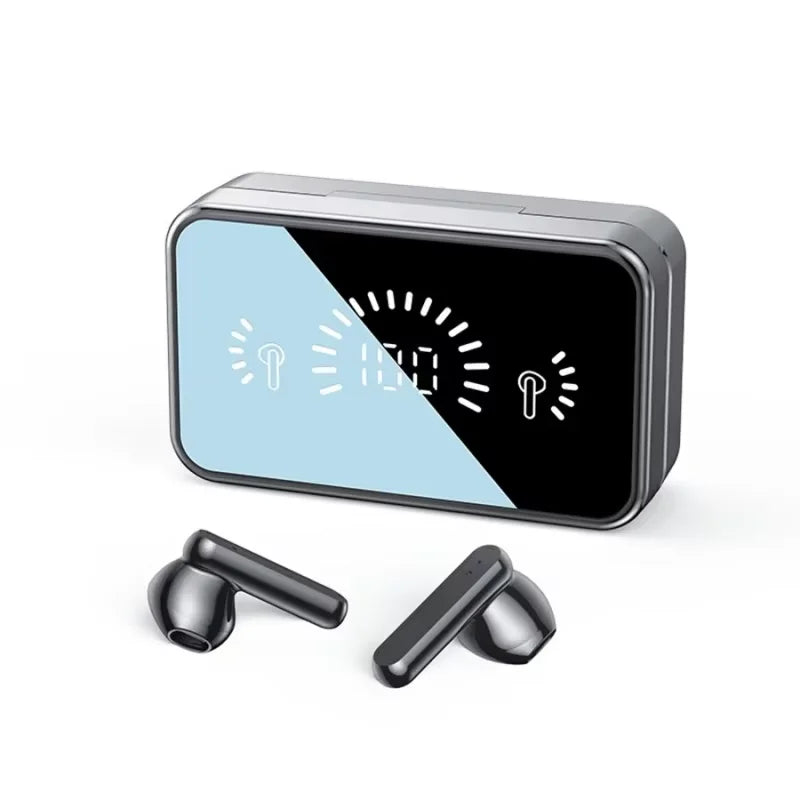 S20 Wireless Bluetooth Earbuds Mirror Finish with Digital Display, Touch Control – Sports Design for Gaming