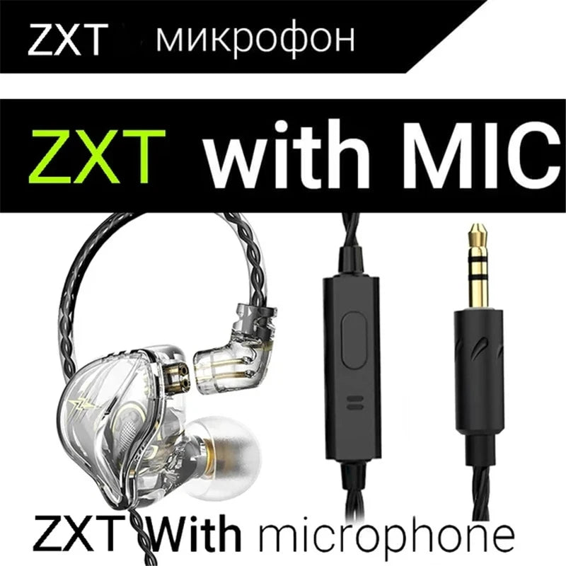 Wired In-Ear Earphones with Microphone, Hi‑Fi Bass and Noise Cancelling for Sport and Gaming