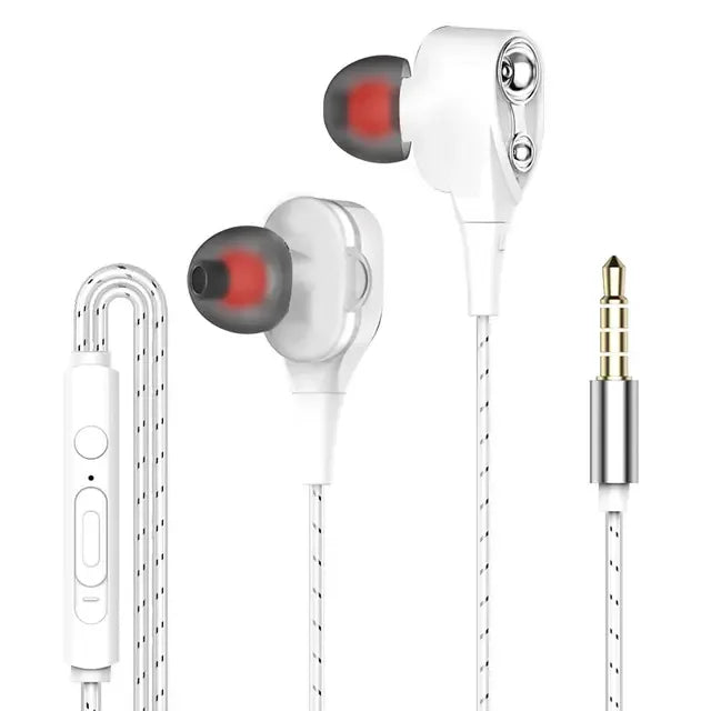 Double Moving Coil In‑Ear Headphones with Subwoofer and High‑Fidelity Sound