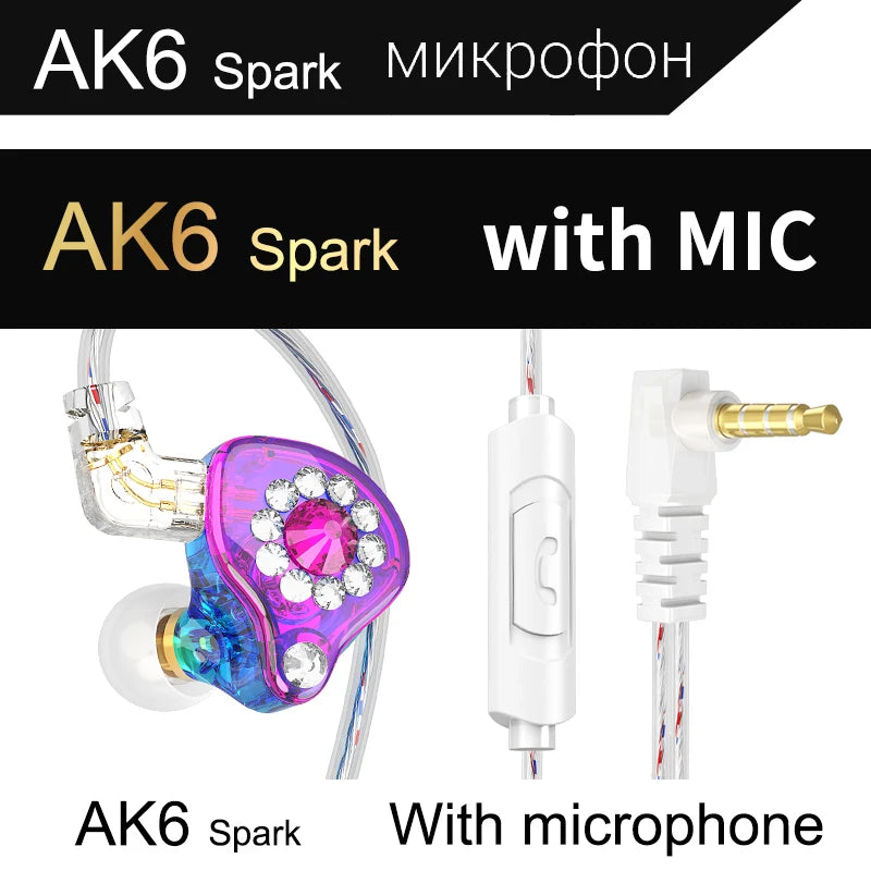 Copper-Driver Hi-Fi Wired In-Ear Earphones with 3.5 mm Plug and Built-in Mic