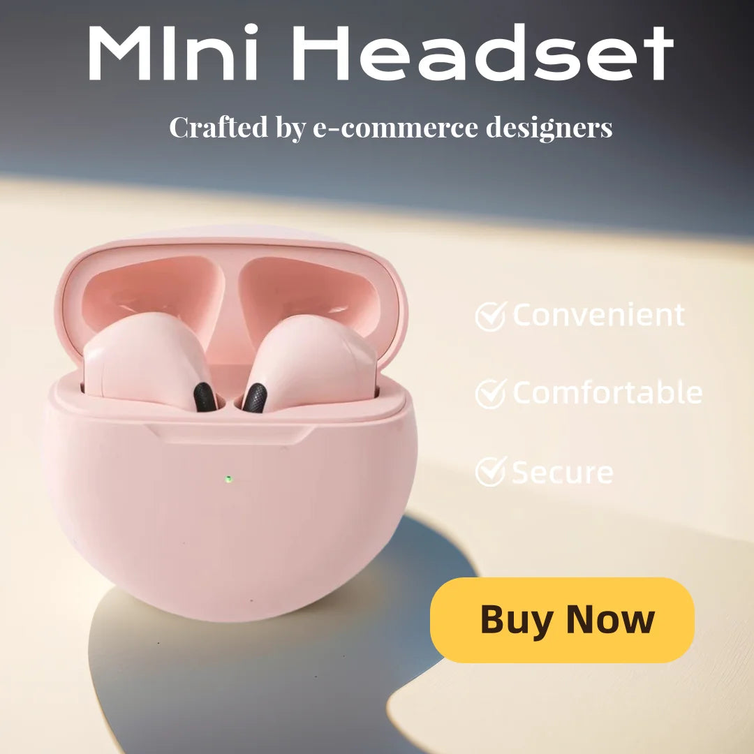 Fashionable Wireless Bluetooth Headset with Hi‑Fi Sound for Music, Calls and Gaming