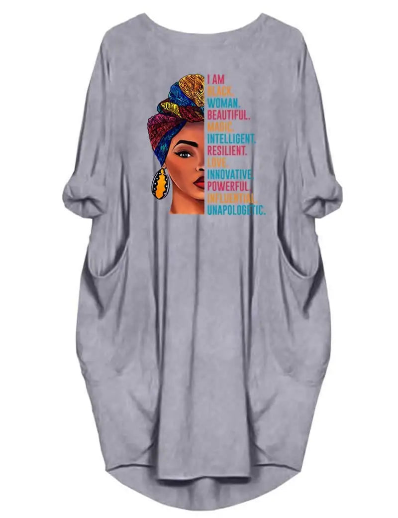 Plus Size Women's Short Sleeve O‑Neck Loose Casual Dress