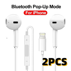 Wired Bluetooth earbuds compatible with Apple devices