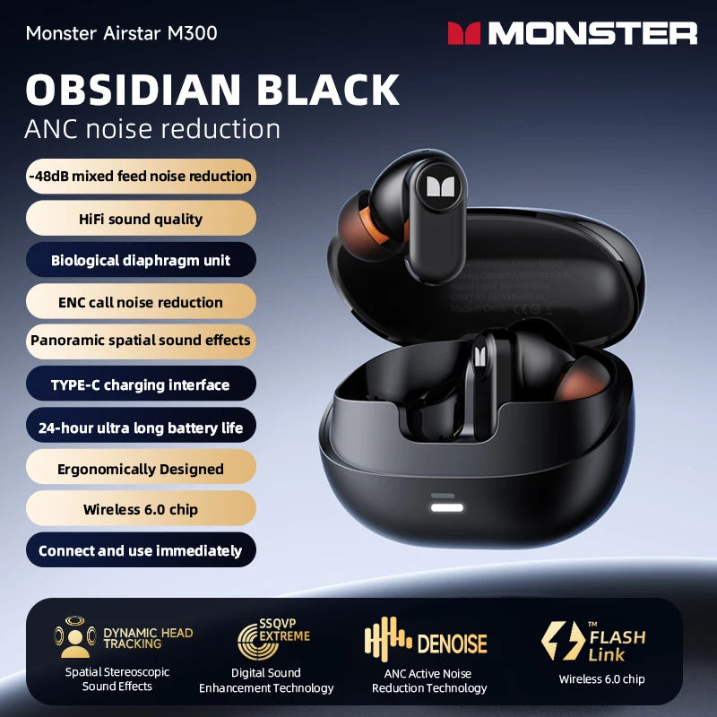 Gaming Bluetooth 6.0 Wireless Ear Clip Earbuds with HD Calls and Noise Cancelling