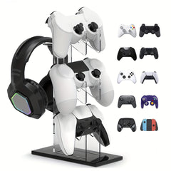 3‑tier storage stand for PS5 and PS4 controllers and headphones