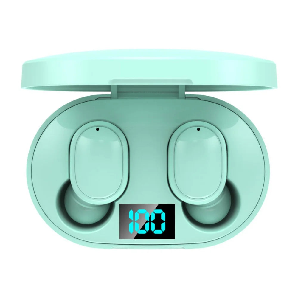 TWS Wireless Bluetooth Earbuds with Stereo Sound, Noise Cancelling, LED Digital Display, Sport‑Ready for All Smartphones