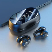 X51 Wireless Earbuds Bluetooth Headset with Charging Case, Bone Conduction Sport Design, Built‑in Mic