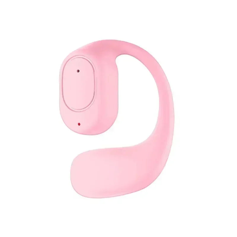 Single Wireless Air Conduction Ear Hook Headphones with HiFi Sound and Noise Cancellation for Smartphones