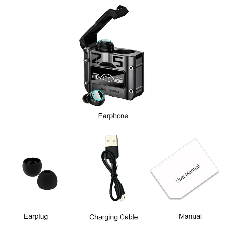 True Wireless Stereo Earbuds with Touch Control, Bluetooth and Noise Reduction