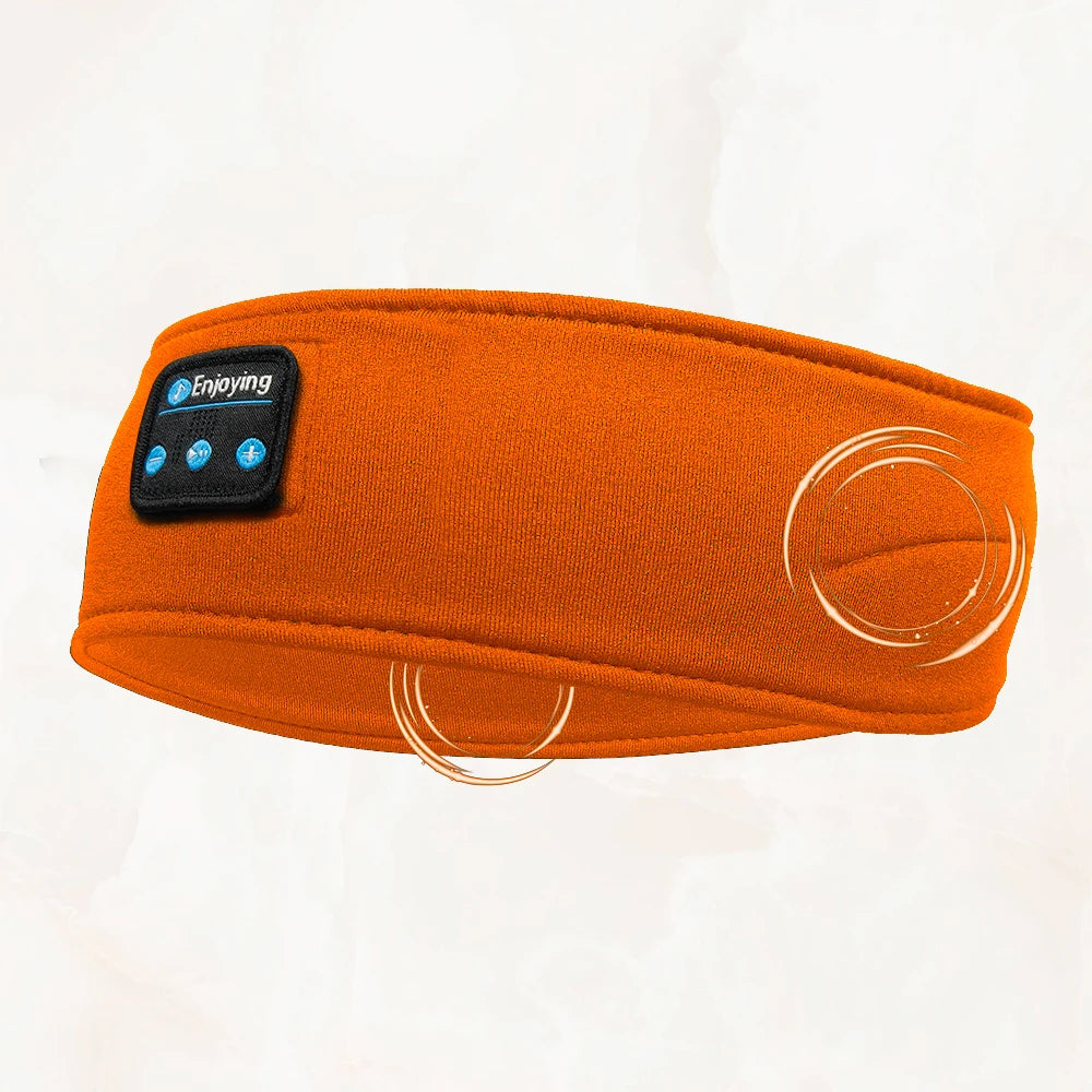 Elastic Wireless Bluetooth Headband with Built-in Earphones and Eye Mask