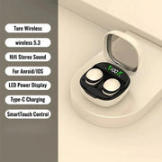 Mini Wireless Bluetooth 5.3 Earbuds, Small Invisible Design for Sleep, Work and Sports, HD Hi‑Fi Bass Sound