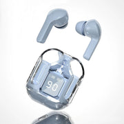 TWS Wireless Bluetooth Earbuds with Noise Cancelling, Hi‑Fi Stereo, Digital Display, Transparent Charging Case