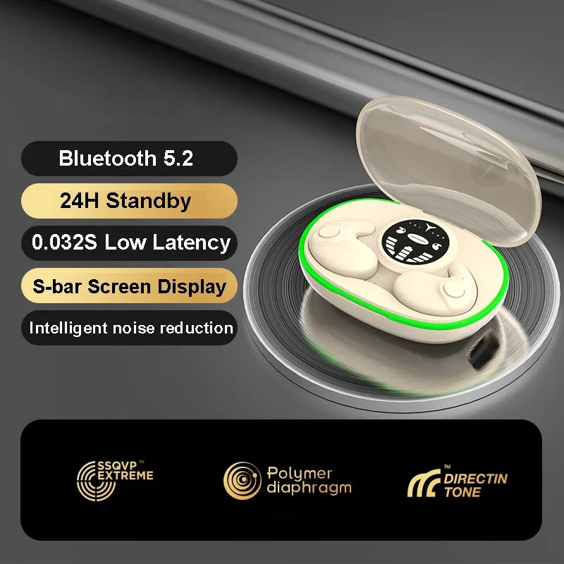Bluetooth 5.3 In‑Ear Earbuds with IPX5 Waterproof Rating, Noise Reduction, Touch Controls and Invisible Design