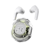 T8 TWS Wireless Bluetooth Headset Transparent ENC Headphones LED Power Digital Display Stereo Sound Earphones for Sports Working