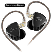 KZ Saga In Ear Earphones Two Different Tuning Music Headphones HiFi Stereo Bass Earbuds Sport Gaming Headset 2PINS Cable