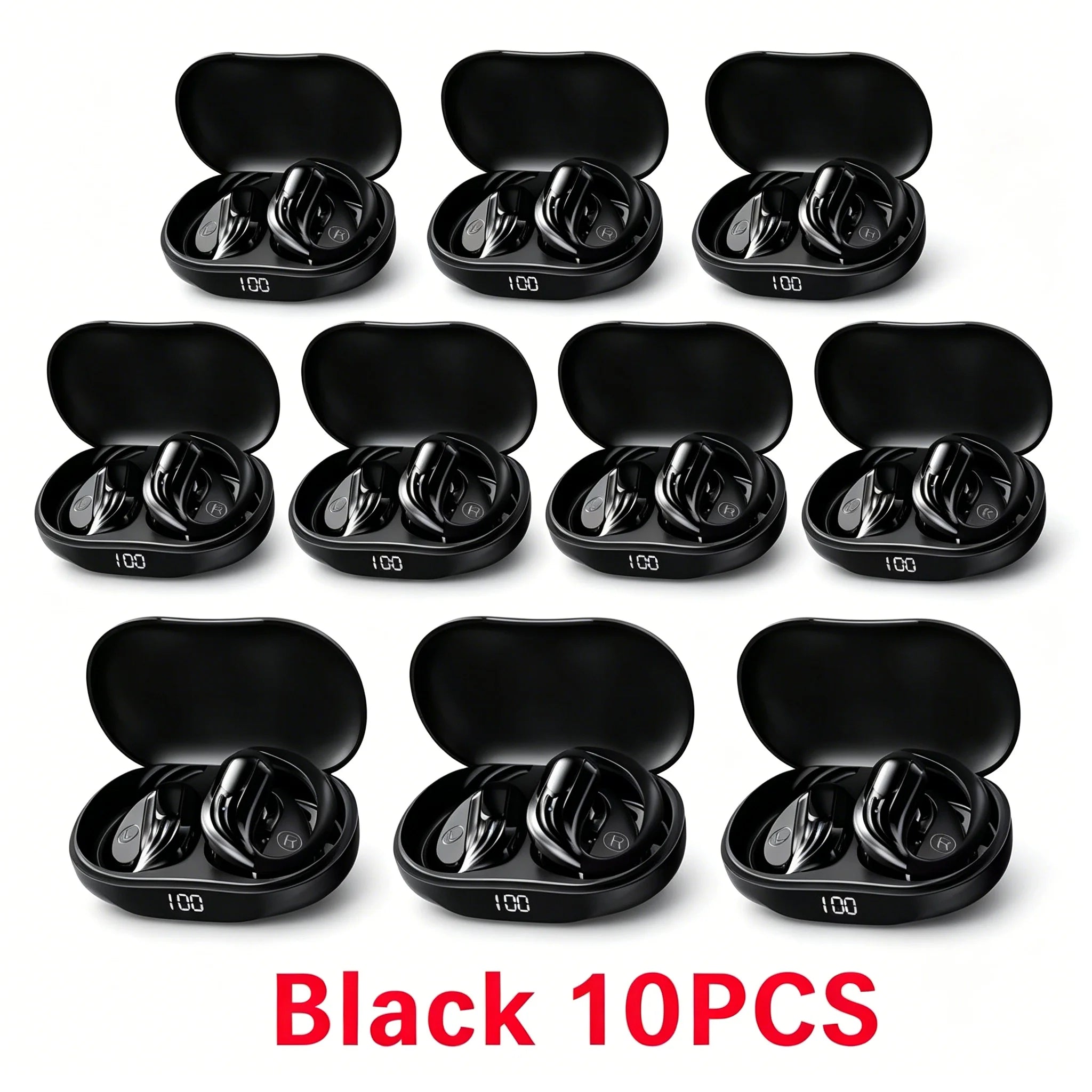 Wireless Bluetooth 5.4 True Earbuds with Mic, Button Control, Noise Reduction, Earhook Design, Waterproof