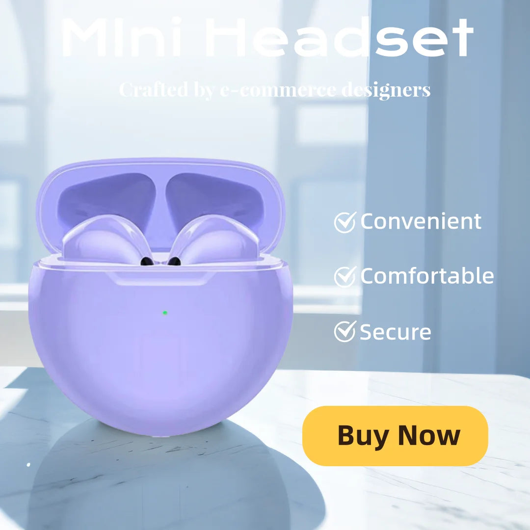 Fashionable Wireless Bluetooth Headset with Hi‑Fi Sound for Music, Calls and Gaming