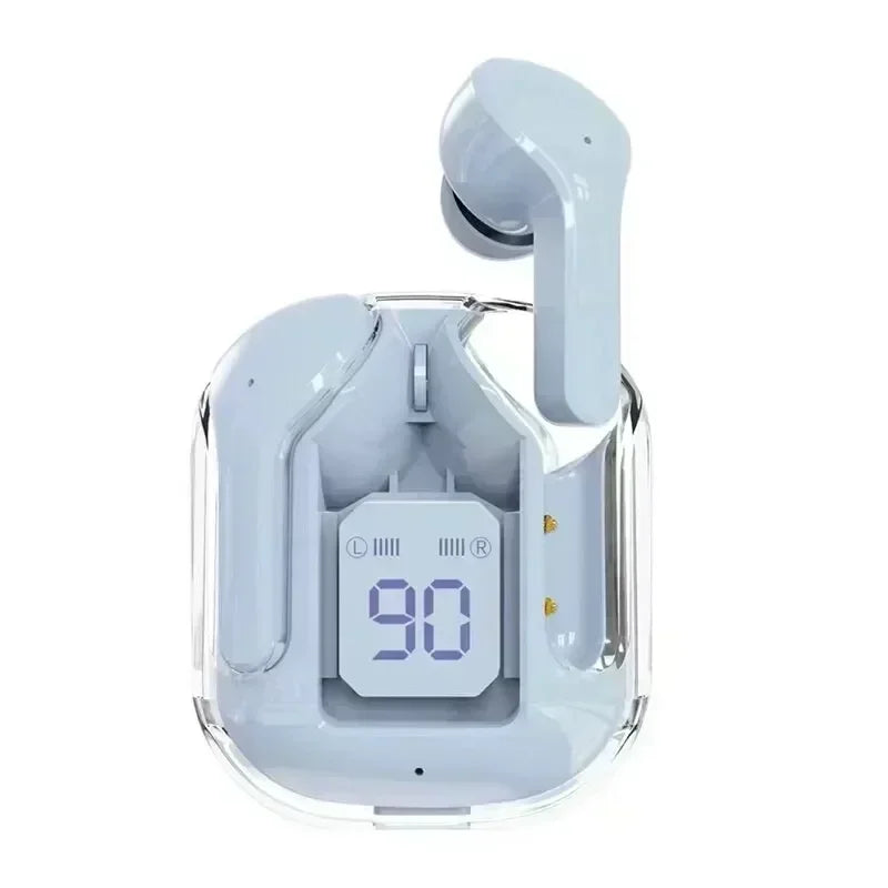 T2 Wireless Bluetooth TWS Earbuds Transparent Design with ENC and Digital Power Display