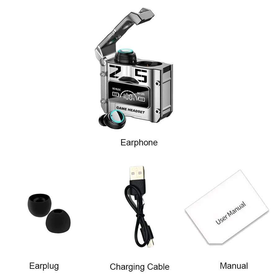True Wireless Stereo Earbuds with Touch Control, Bluetooth and Noise Reduction