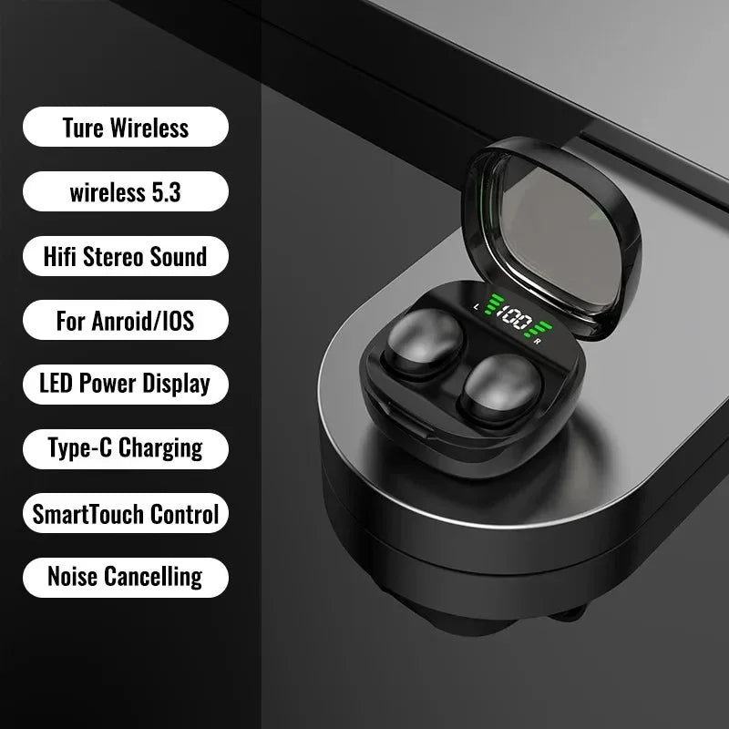 Invisible Mini Bluetooth 5.3 Wireless Earbuds with Hi‑Fi Stereo, Noise Reduction, Waterproof