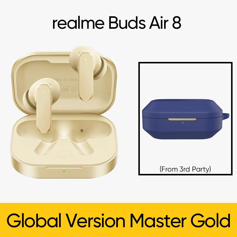 realme Buds Air 8 Global Version Active Noise Cancelling True Wireless Earphone Hours Battery Bluetooth 5.4 TWS Earbuds