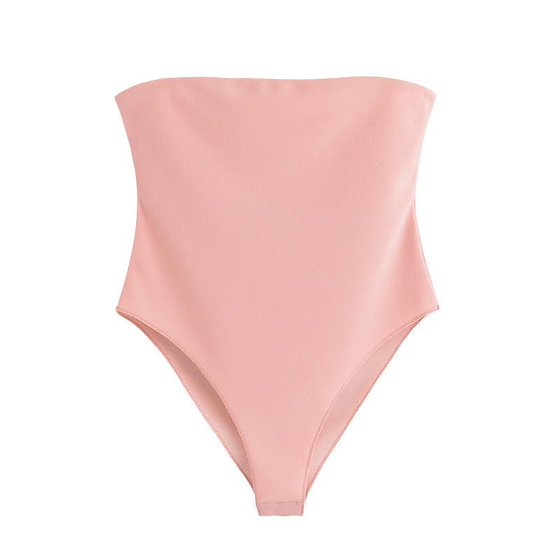 Slim Elastic Chest-Wrapped Jumpsuit