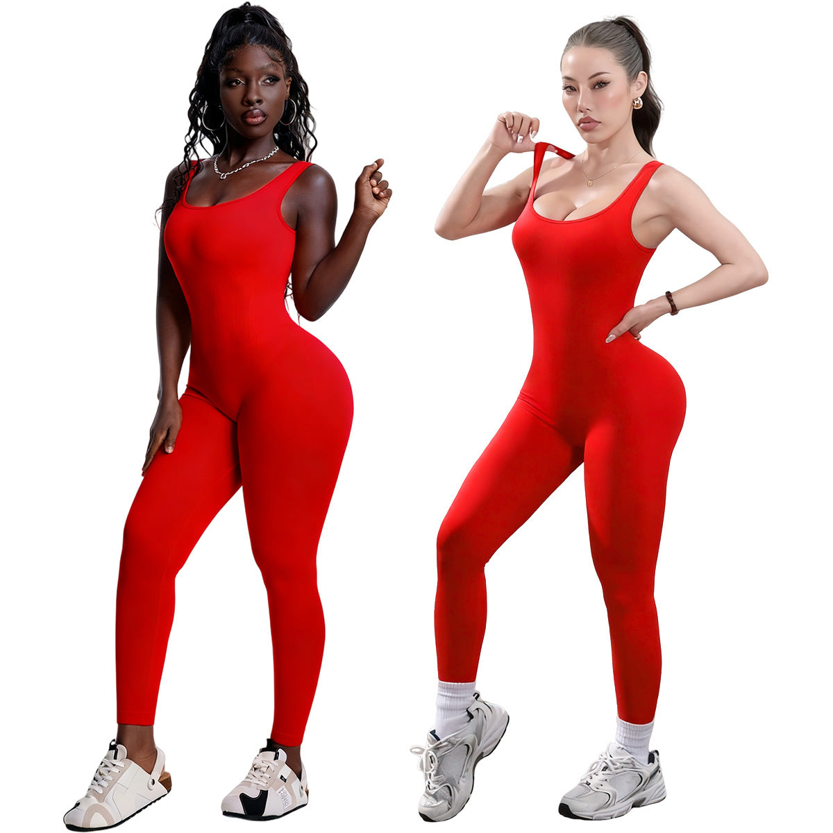 Backless Seamless Yoga Bodysuit for Workout & Fitness