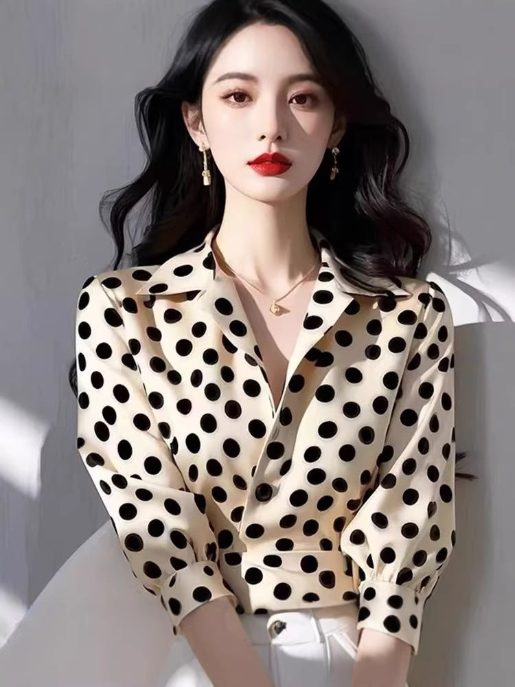 Elegant Polka Dot Asymmetrical Retro Dress