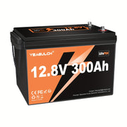 High Power LiFePO4 Battery Ultra-Long Life, High Power 12V 300Ah/100Ah Mini MAX LiFePO4 Battery | 10000+ Deep Cycle Rechargeable Lithium Battery with Built-in BMS, Perfect for RVs, Boats, Solar, Fi...