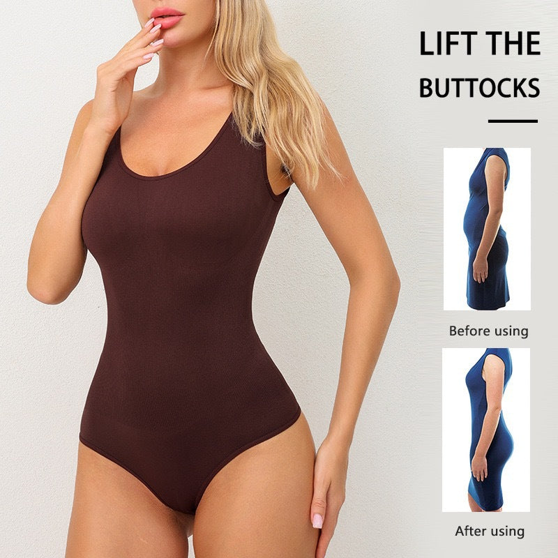 Plus Size Seamless One-Piece Body Shaper & T-Shaped Corset