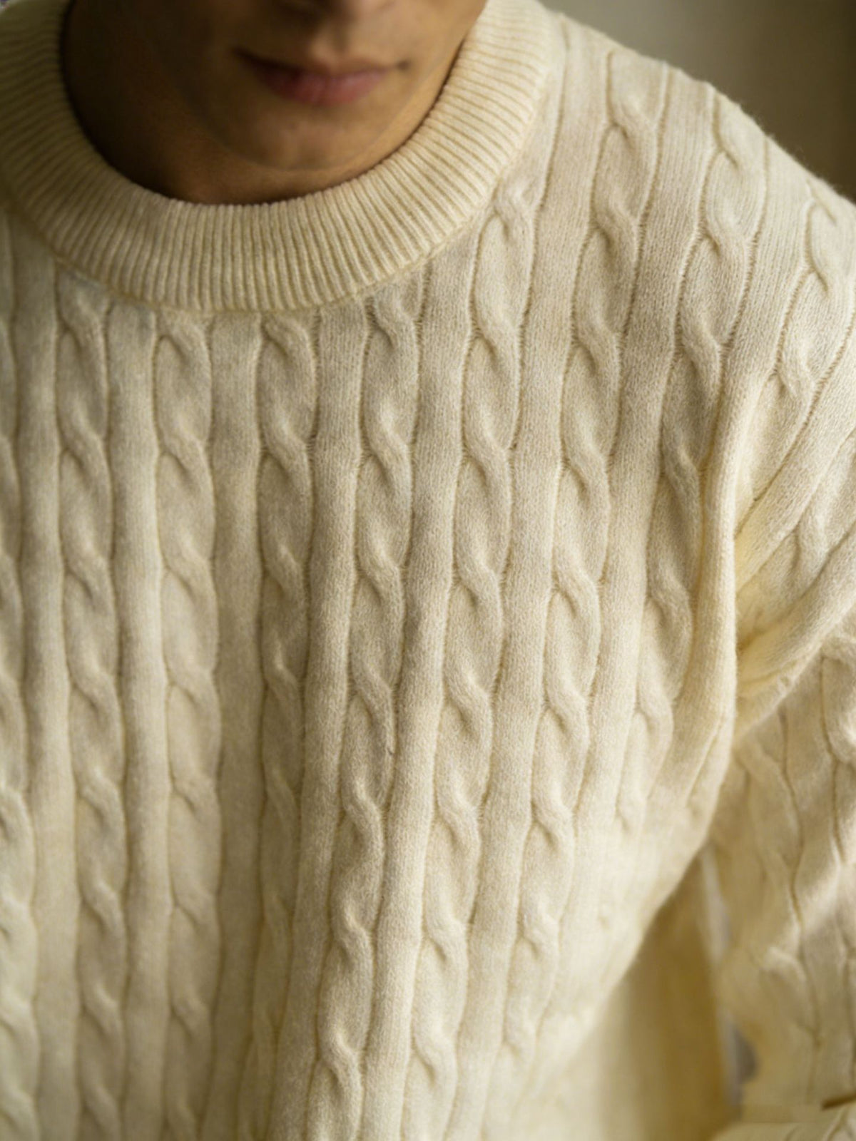 Textured Knit Sweater Mens Knitwear