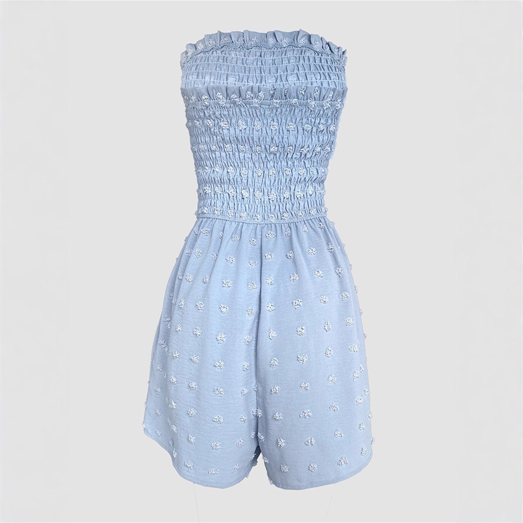 Chic Off-Shoulder Solid Color Women's Casual Jumpsuit