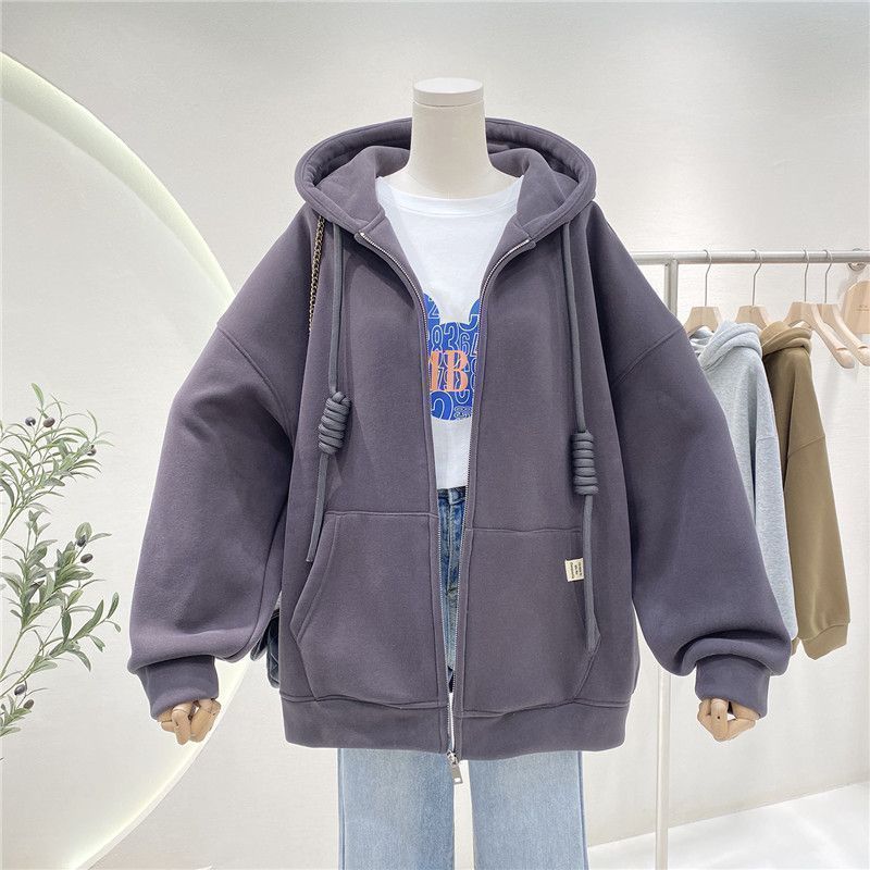 Cozy Fleece-Lined Hooded Cardigan Sweater Coat