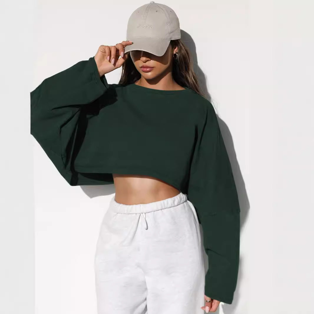 Chic Distressed Round Neck Women's Pullover Sweater