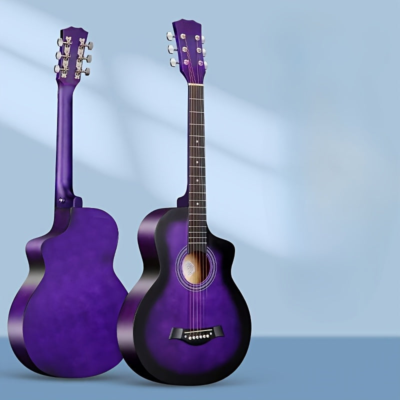 38‑inch Professional Acoustic Guitar, Wood Body, 18 Frets – Full‑Size Unisex