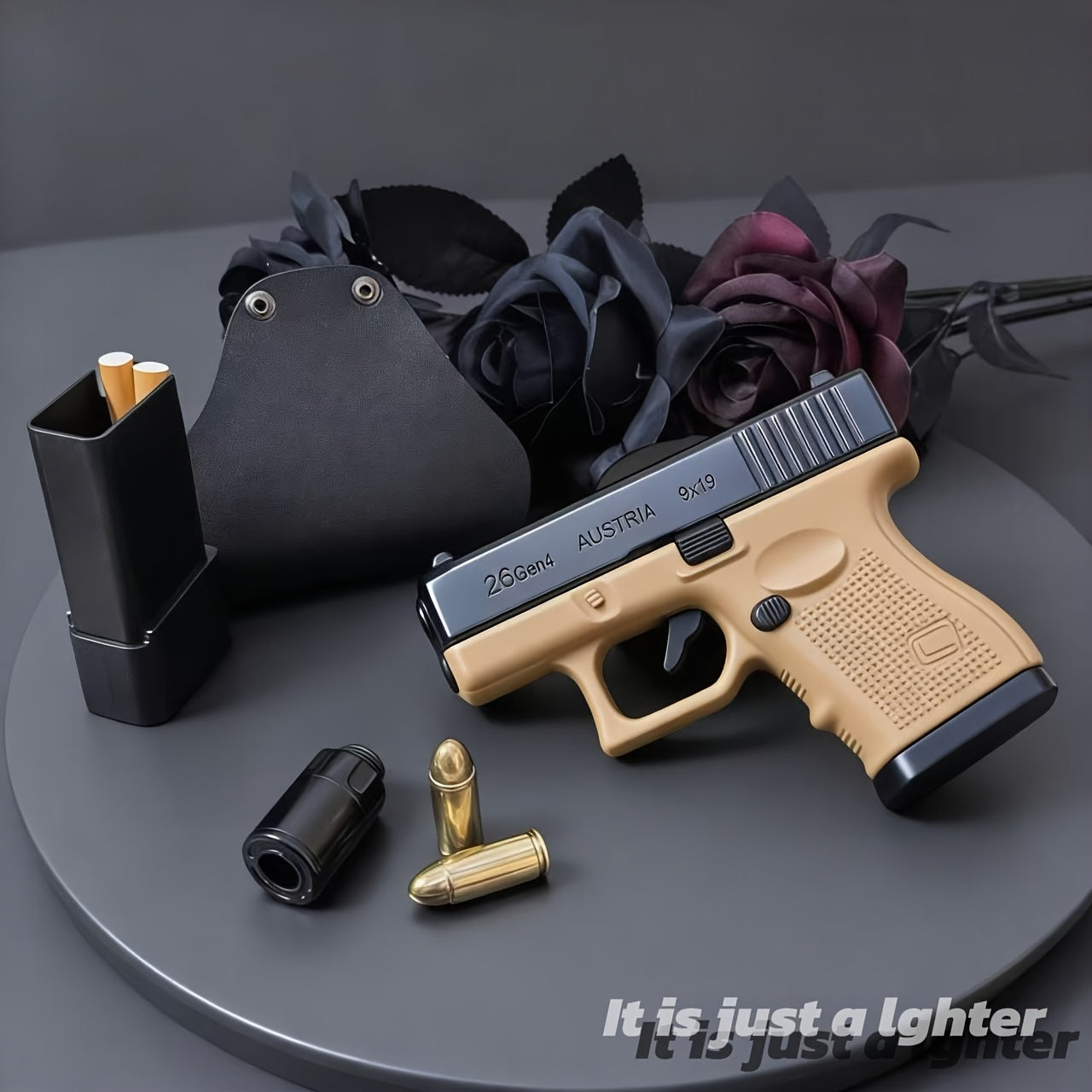 Windproof Metal Butane Lighter with Accessories