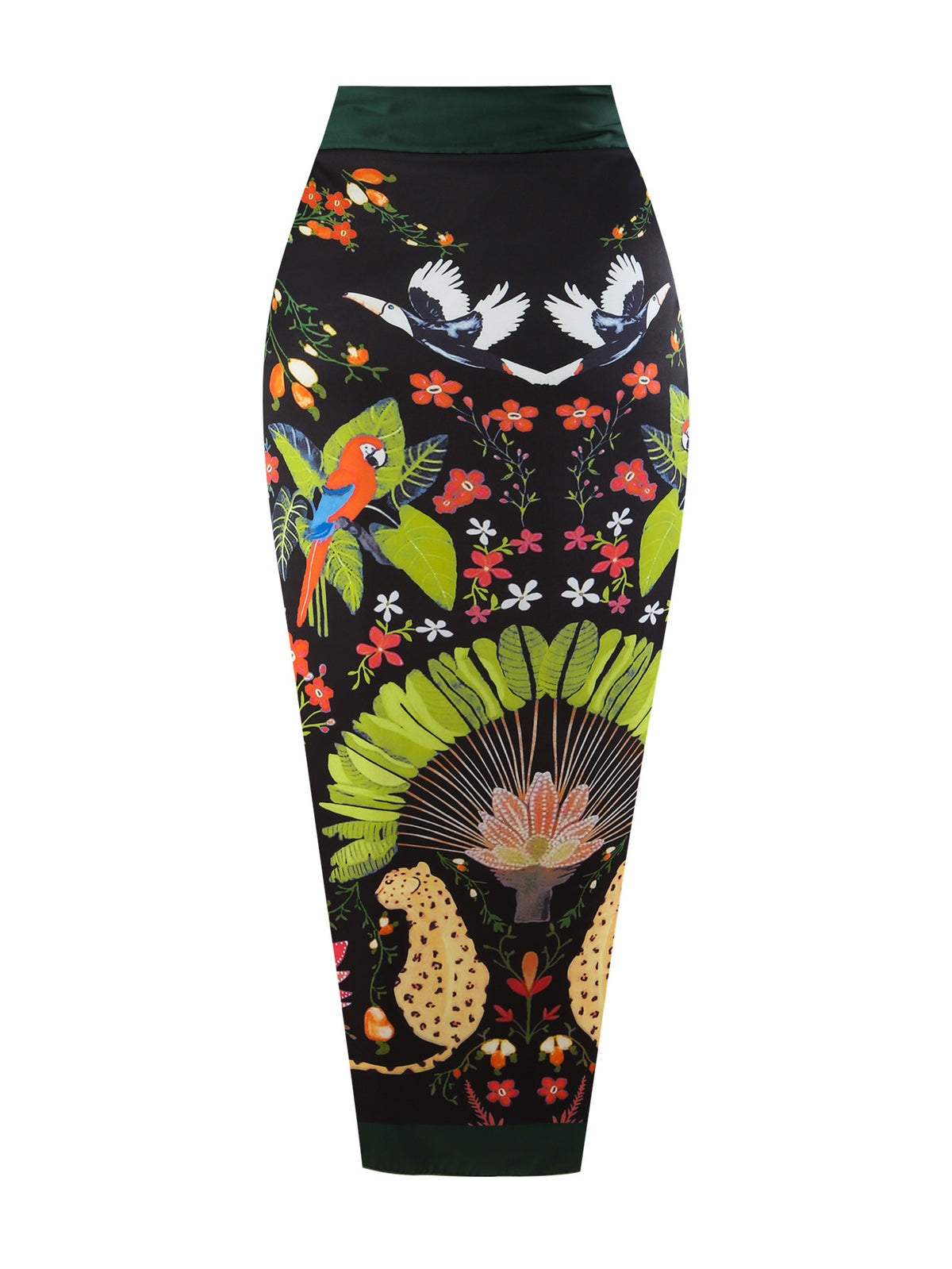 Printed Swimsuit Covering Belly Thin Flying Yarn Skirt