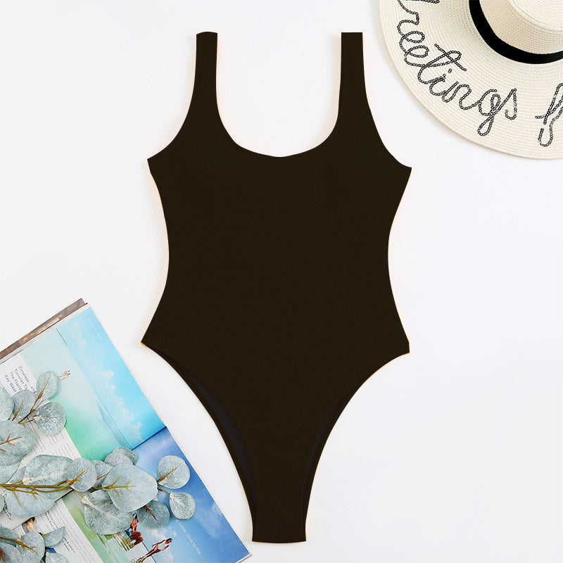 New Siamese Conservative Double-shoulder Strap Women's Swimsuit