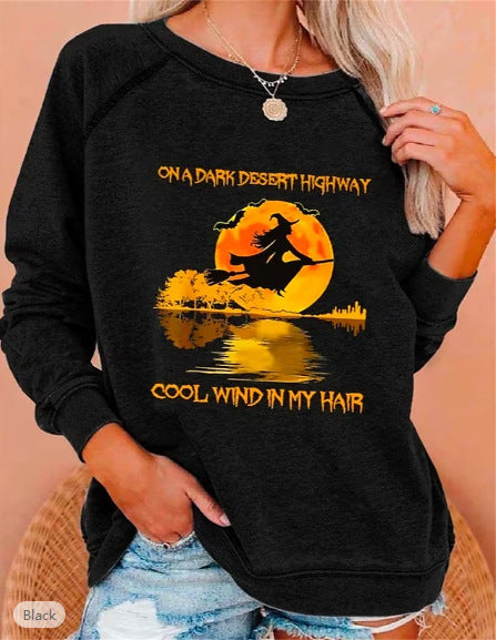 Cozy Oversized Letter Print Crewneck Sweatshirt
