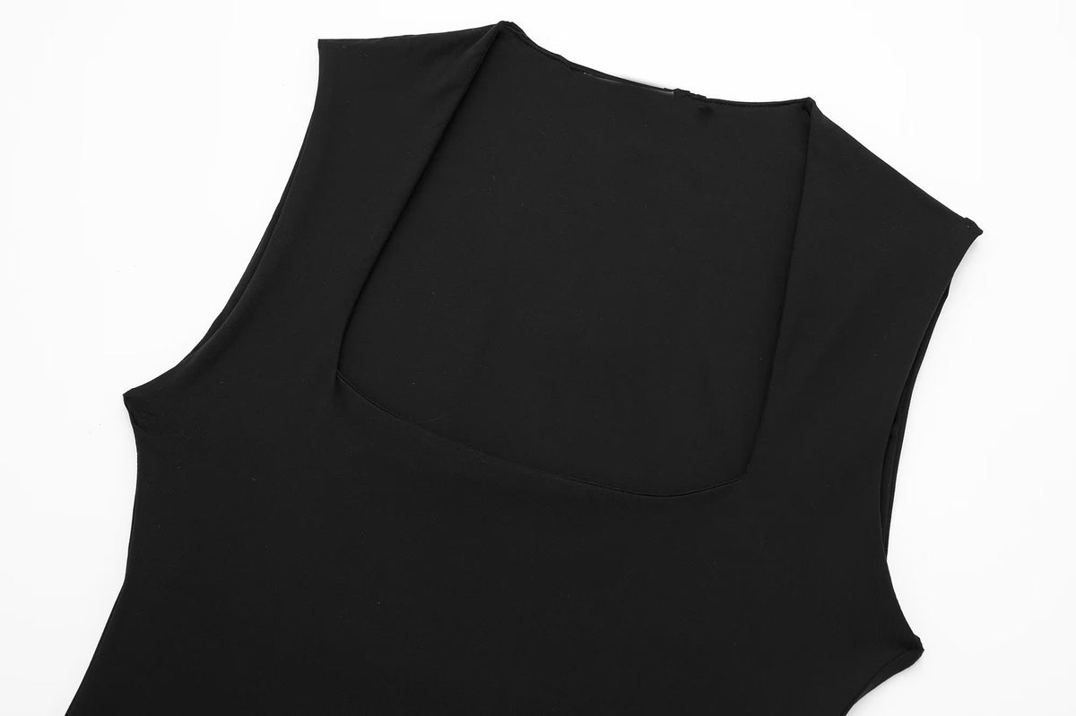 Chic Square Collar Vest Jumpsuit for Women