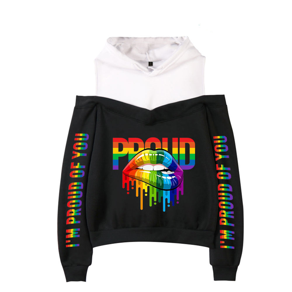 Women's Off-the-Shoulder Casual Pullover Hoodie