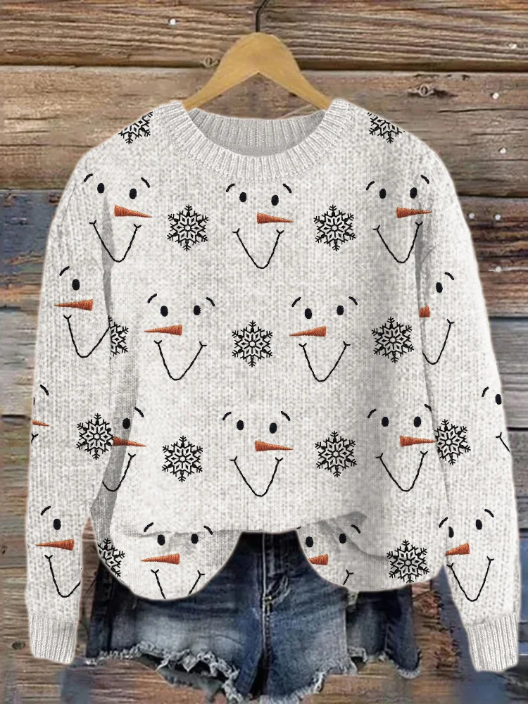 Cozy Printed Crew Neck Sweatshirt for Men & Women