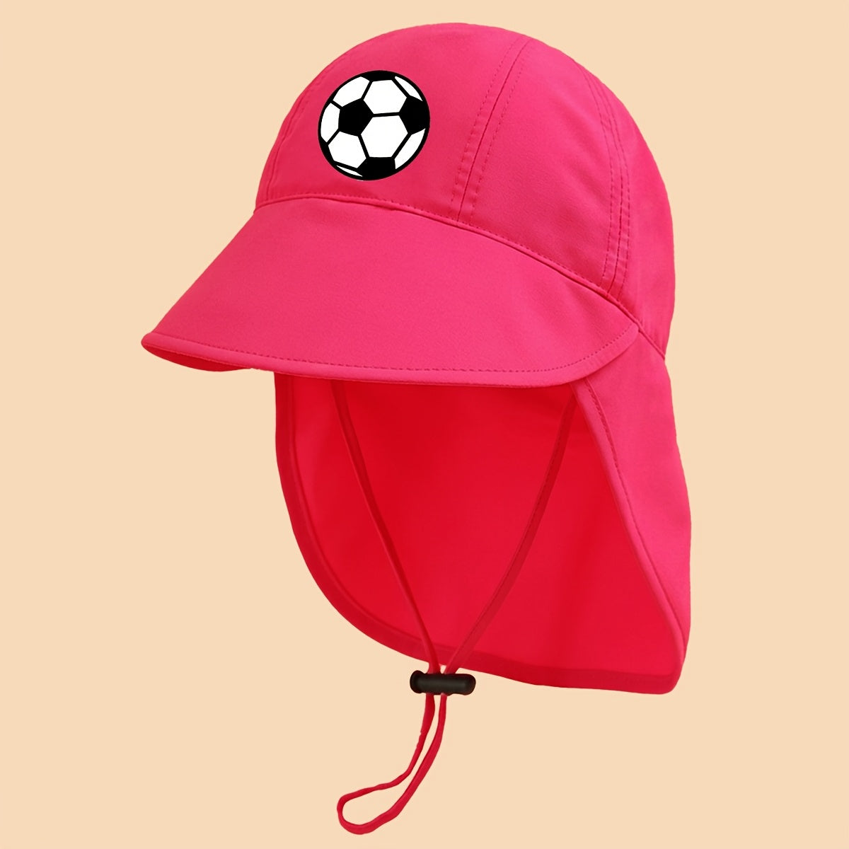 Children's Soccer Print Bucket Hat with Adjustable Strap