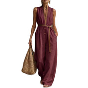 V-Neck Sleeveless Chic Women's Jumpsuit